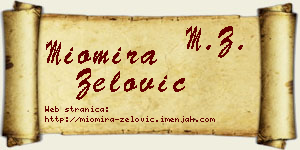 Miomira Zelović vizit kartica